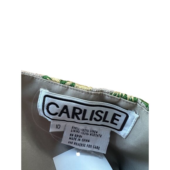 CARLISLE 100% Linen Floral Embroidered Dress and Matching Scarf Shawl - Picture 9 of 14